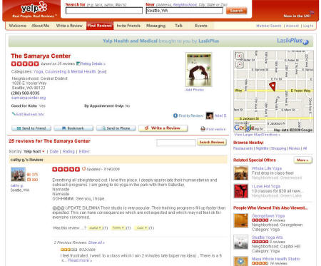 Yelp customer review example